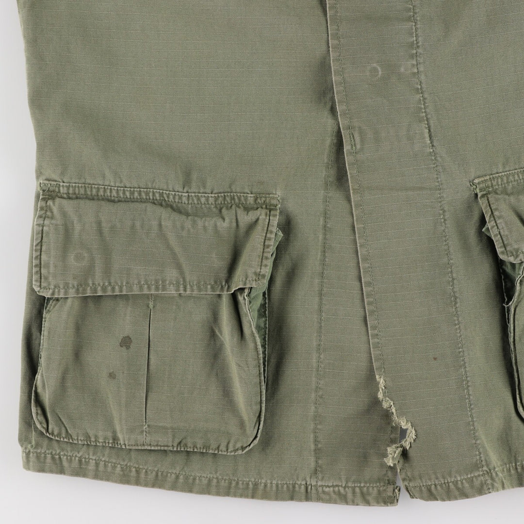 70'S US Military Jungle Fatigue 4th Military Field Jacket Made in USA SMALL-LONG Men's S equivalent /evb006123