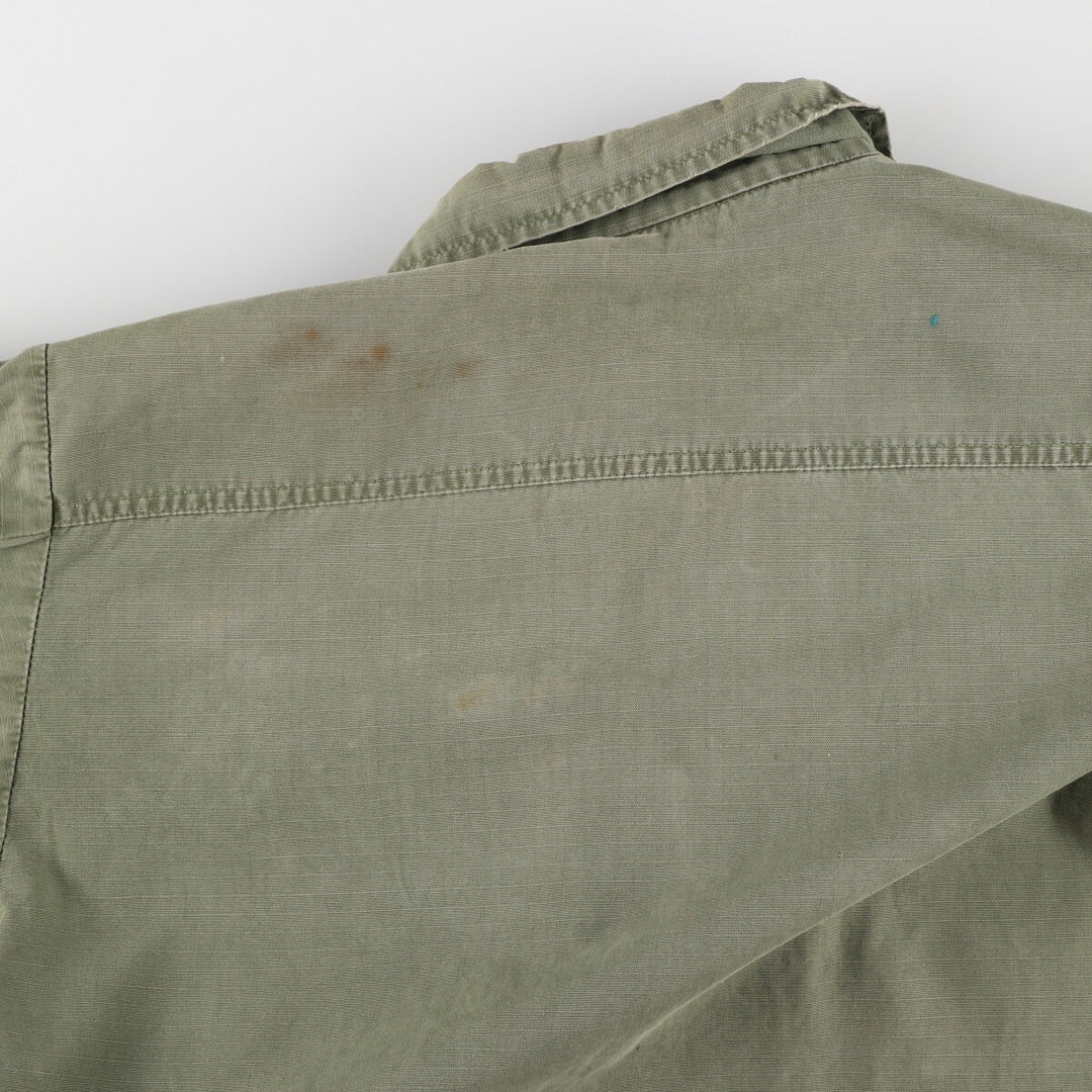 70'S US Military Jungle Fatigue 4th Military Field Jacket Made in USA SMALL-LONG Men's S equivalent /evb006123
