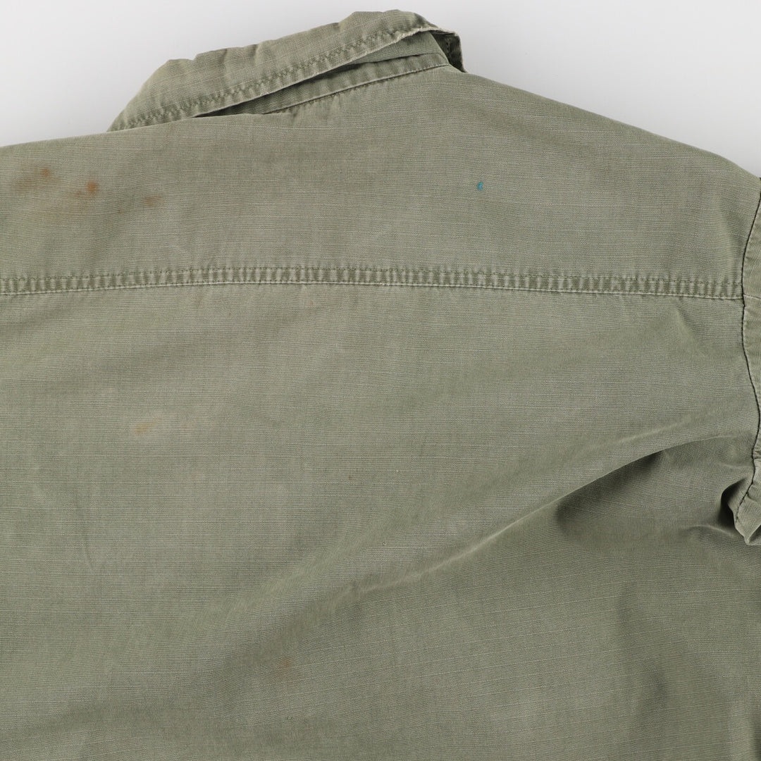 70'S US Military Jungle Fatigue 4th Military Field Jacket Made in USA SMALL-LONG Men's S equivalent /evb006123