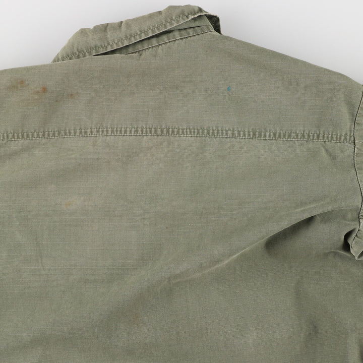 70'S US Military Jungle Fatigue 4th Military Field Jacket Made in USA SMALL-LONG Men's S equivalent /evb006123