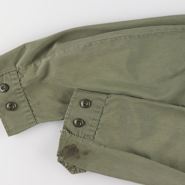 70'S US Military Jungle Fatigue 4th Military Field Jacket Made in USA SMALL-LONG Men's S equivalent /evb006123