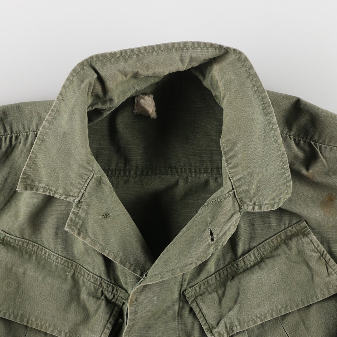 70'S US Military Jungle Fatigue 4th Military Field Jacket Made in USA SMALL-LONG Men's S equivalent /evb006123