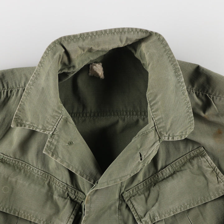 70'S US Military Jungle Fatigue 4th Military Field Jacket Made in USA SMALL-LONG Men's S equivalent /evb006123