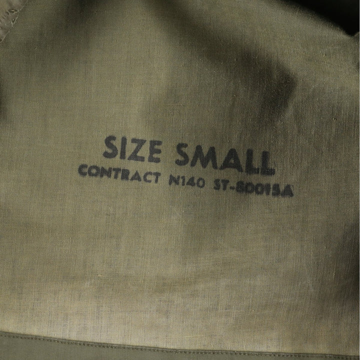 1940'S US Navy Early N-2 Military Deck Parka Made in USA Small Men's S Size Vintage unclear Khaki type Vintage Second Hand