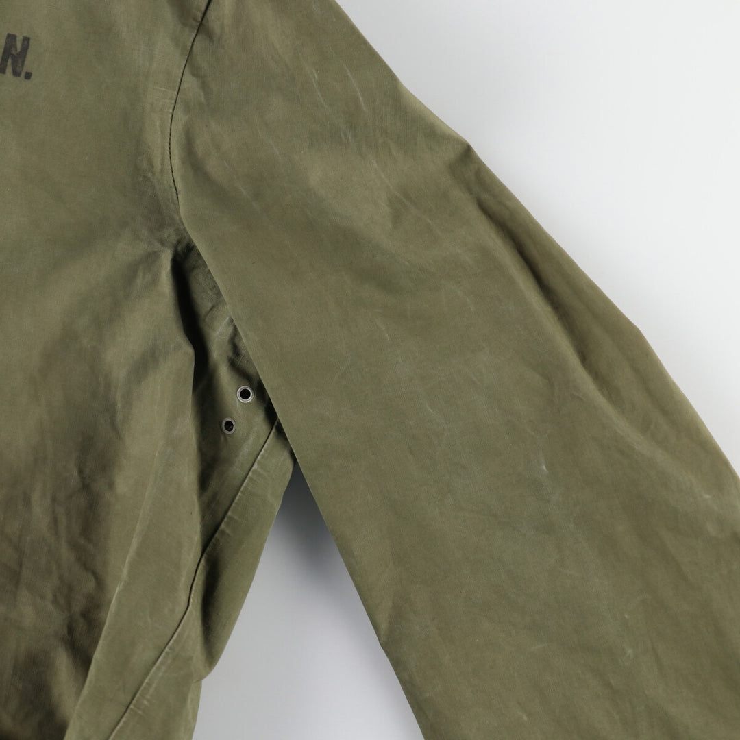 1940'S US Navy Early N-2 Military Deck Rain Parka Made in USA LARGE Men's L equivalent Vintage /evb006214