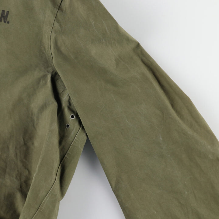 1940'S US Navy Early N-2 Military Deck Rain Parka Made in USA LARGE Men's L equivalent Vintage /evb006214