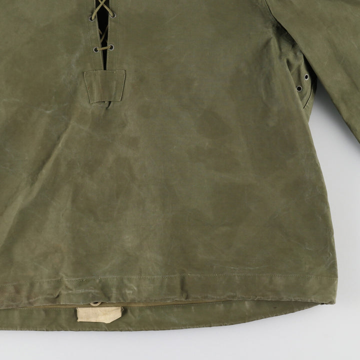 1940'S US Navy Early N-2 Military Deck Rain Parka Made in USA LARGE Men's L equivalent Vintage /evb006214