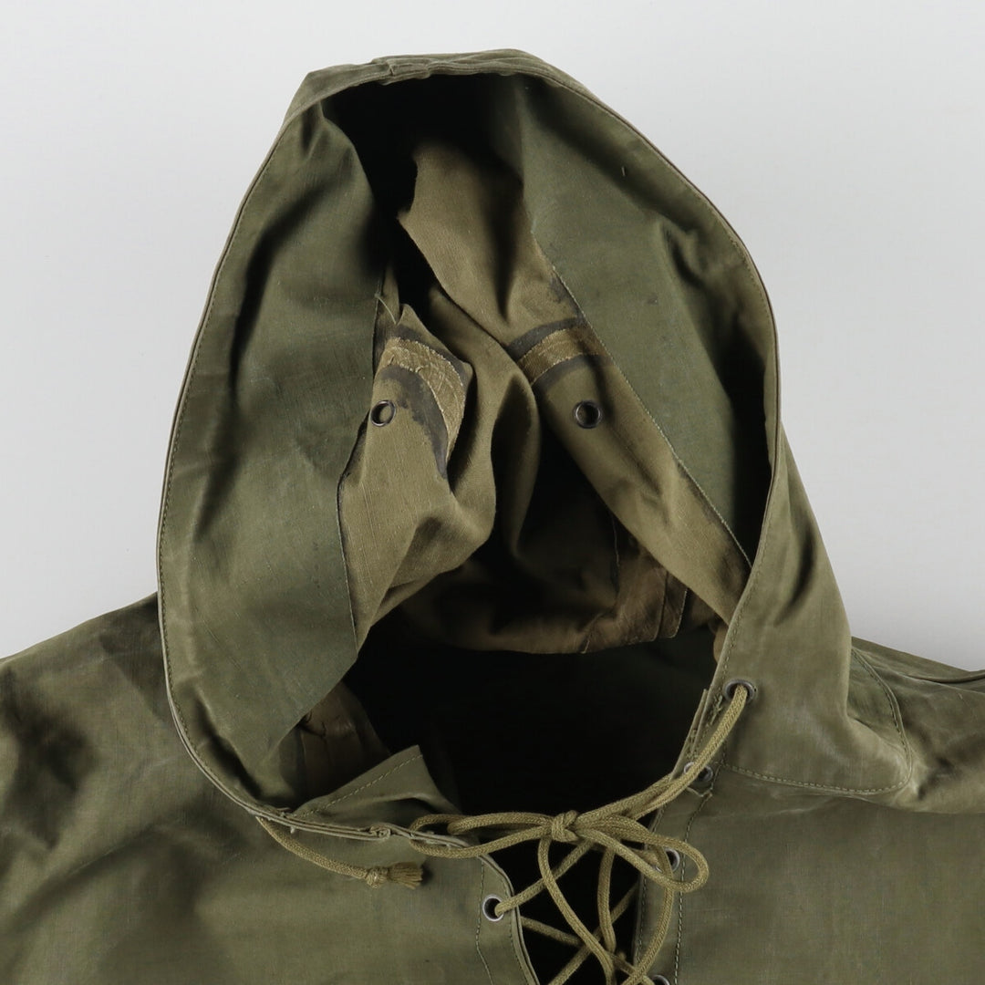 1940'S US Navy Early N-2 Military Deck Rain Parka Made in USA LARGE Men's L equivalent Vintage /evb006214