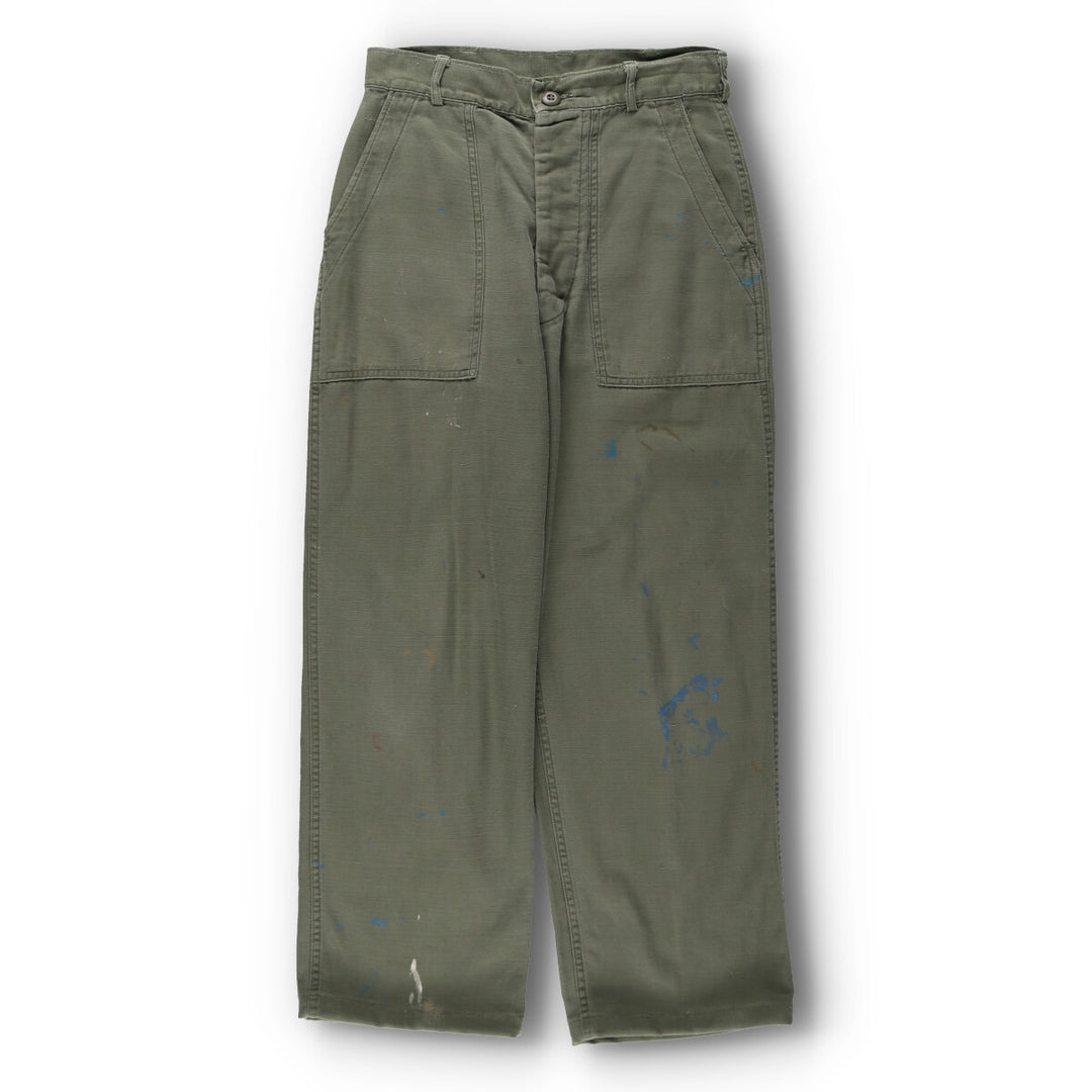 1960'S US military genuine military baker pants made in USA, men's w29 equivalent, vintage unclear Khaki type Vintage Second Hand