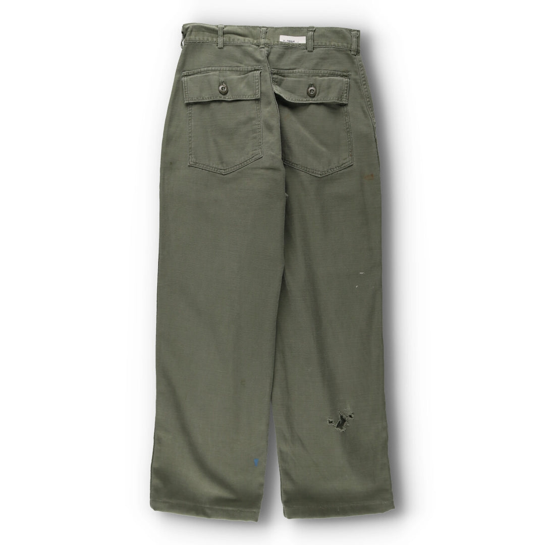 1960'S US military genuine military baker pants made in USA, men's w29 equivalent, vintage unclear Khaki type Vintage Second Hand