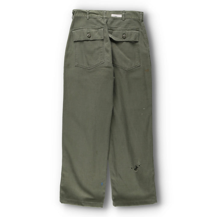 1960'S US military genuine military baker pants made in USA, men's w29 equivalent, vintage unclear Khaki type Vintage Second Hand