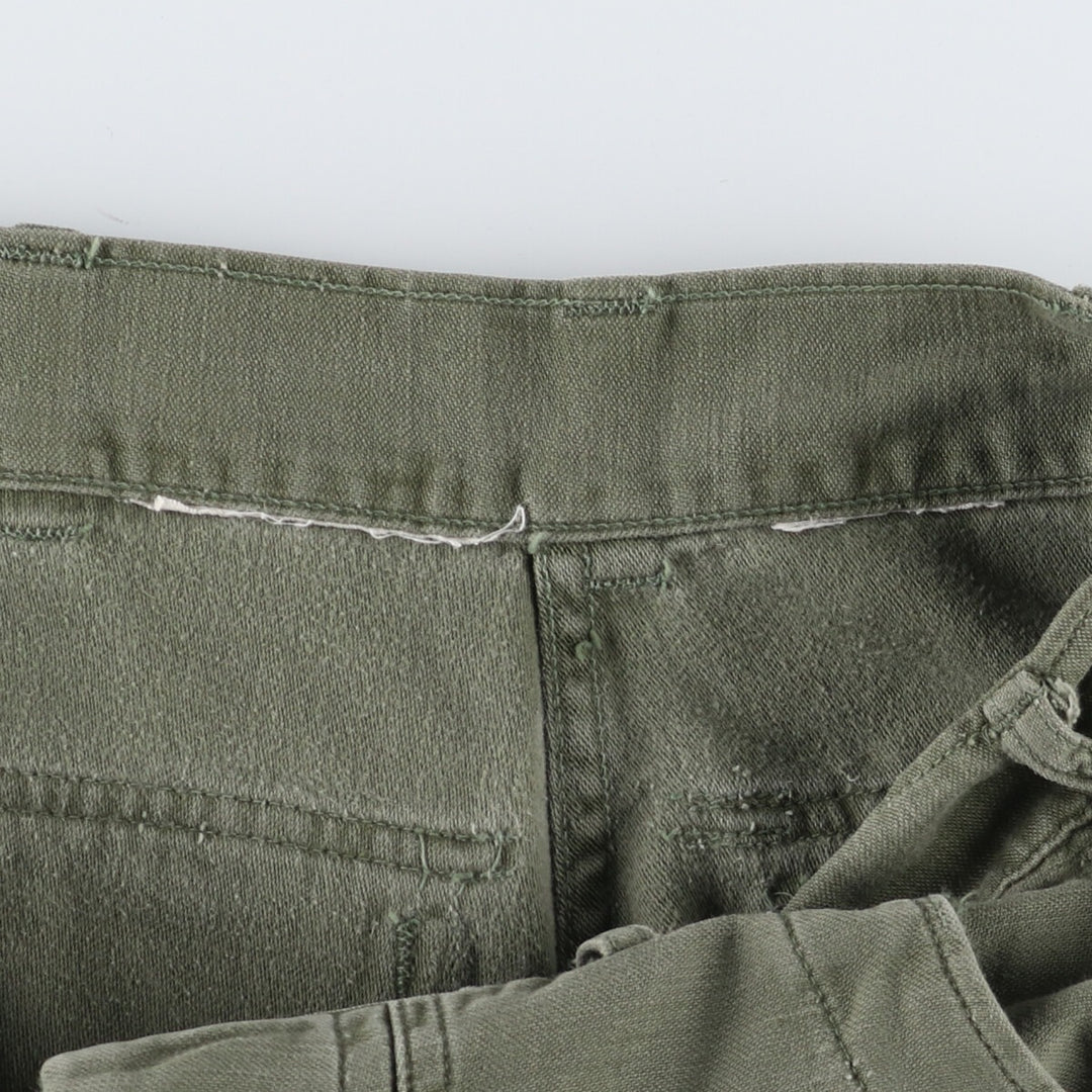 1960'S US military genuine military baker pants made in USA, men's w29 equivalent, vintage unclear Khaki type Vintage Second Hand