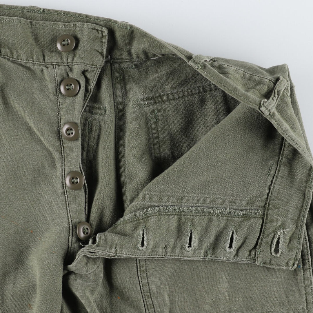1960'S US military genuine military baker pants made in USA, men's w29 equivalent, vintage unclear Khaki type Vintage Second Hand