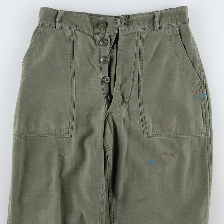 1960'S US military genuine military baker pants made in USA, men's w29 equivalent, vintage unclear Khaki type Vintage Second Hand