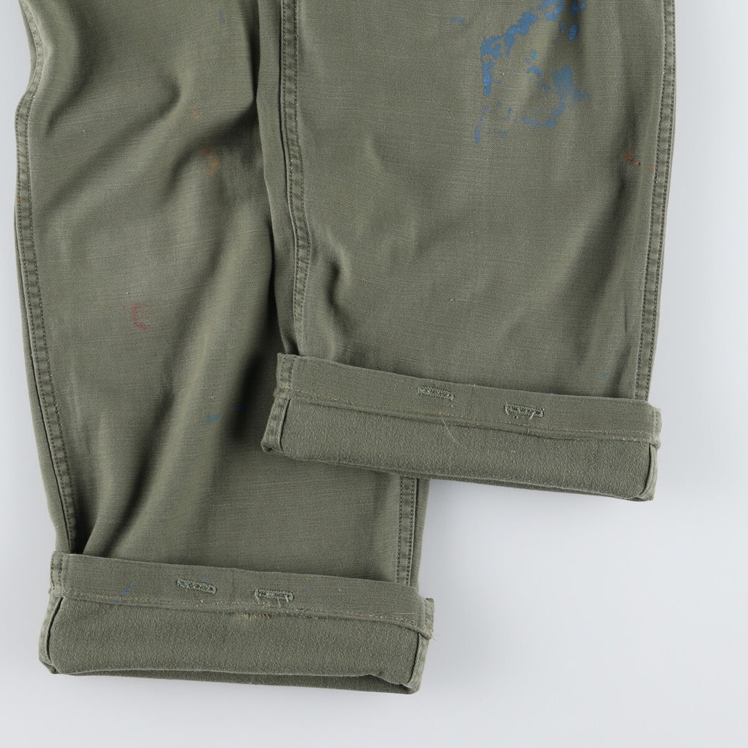 1960'S US military genuine military baker pants made in USA, men's w29 equivalent, vintage unclear Khaki type Vintage Second Hand
