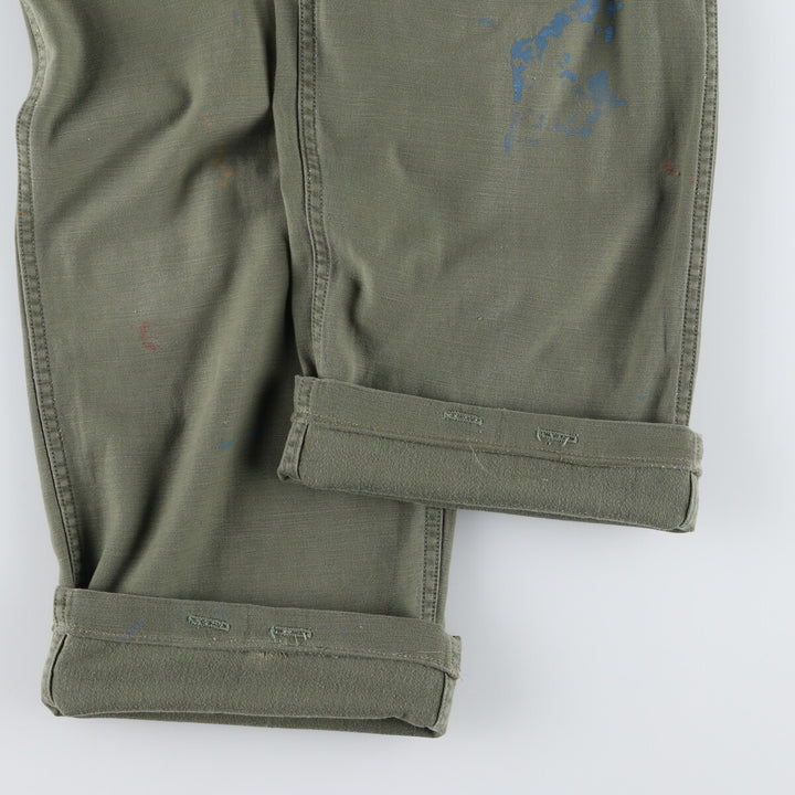 1960'S US military genuine military baker pants made in USA, men's w29 equivalent, vintage unclear Khaki type Vintage Second Hand