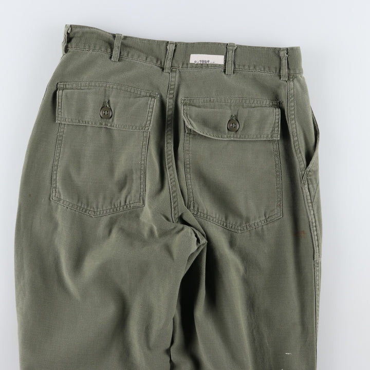 1960'S US military genuine military baker pants made in USA, men's w29 equivalent, vintage unclear Khaki type Vintage Second Hand
