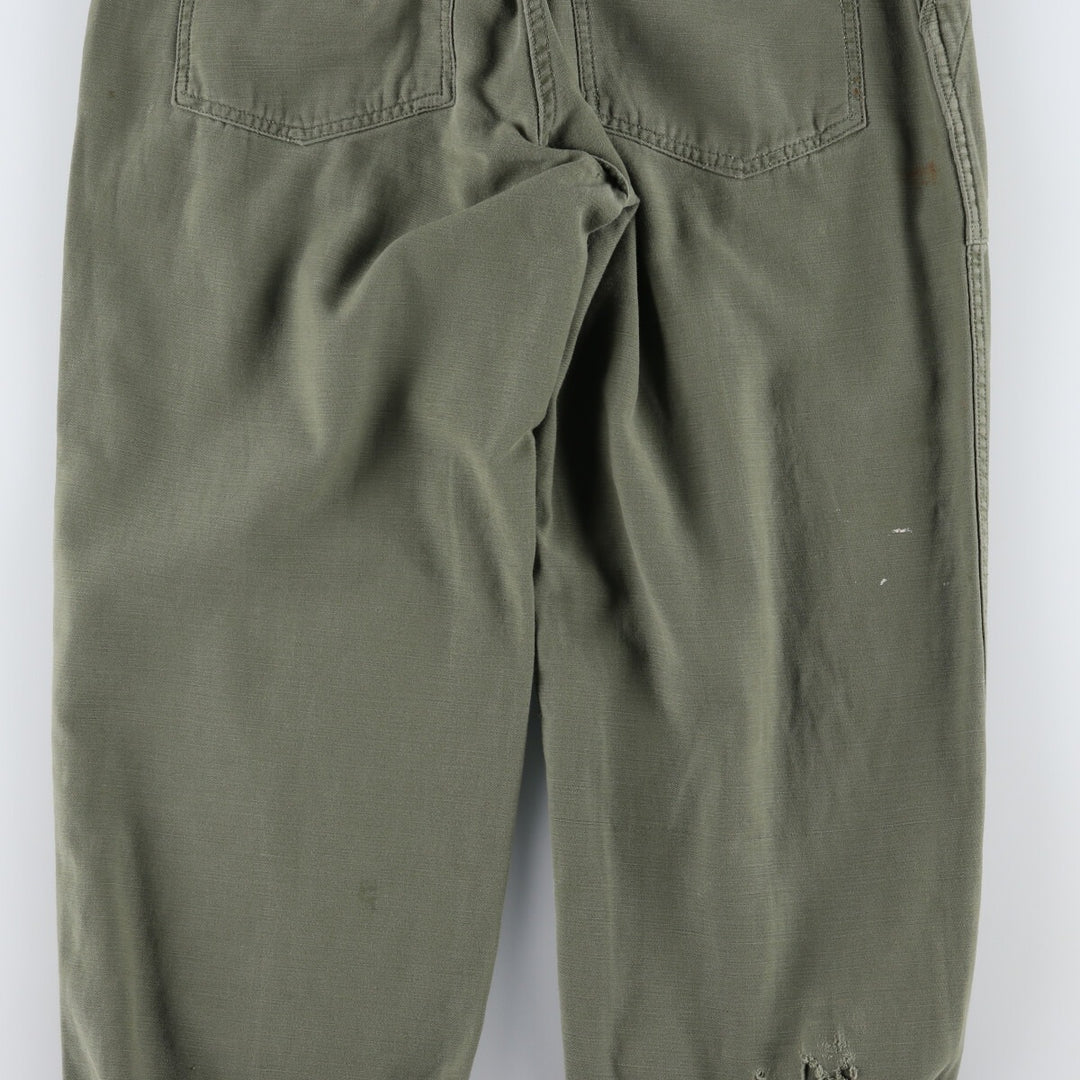 1960'S US military genuine military baker pants made in USA, men's w29 equivalent, vintage unclear Khaki type Vintage Second Hand