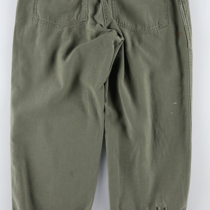 1960'S US military genuine military baker pants made in USA, men's w29 equivalent, vintage unclear Khaki type Vintage Second Hand