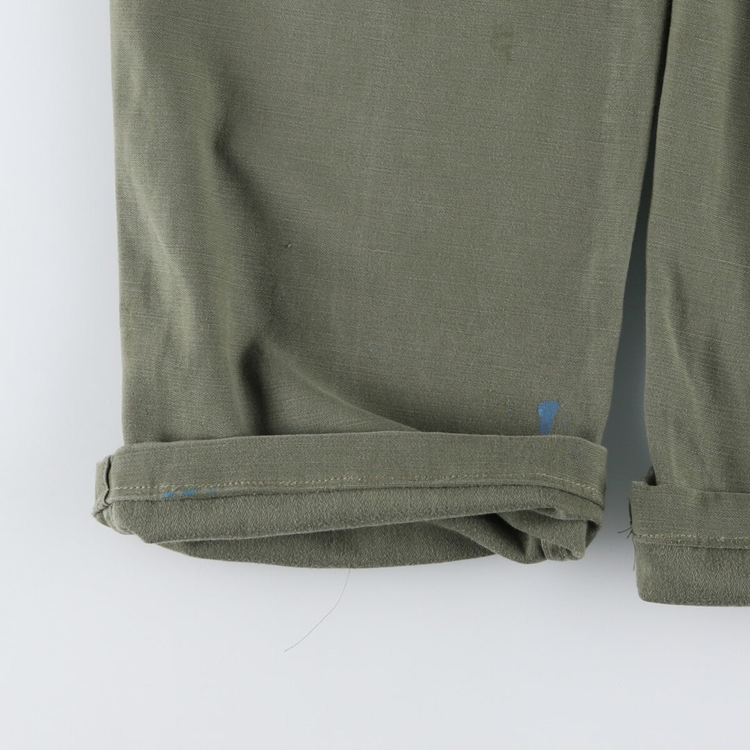 1960'S US military genuine military baker pants made in USA, men's w29 equivalent, vintage unclear Khaki type Vintage Second Hand