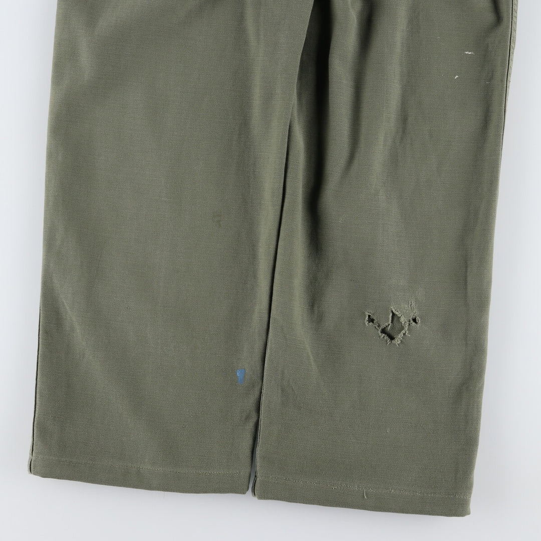 1960'S US military genuine military baker pants made in USA, men's w29 equivalent, vintage unclear Khaki type Vintage Second Hand