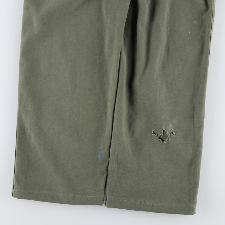 1960'S US military genuine military baker pants made in USA, men's w29 equivalent, vintage unclear Khaki type Vintage Second Hand