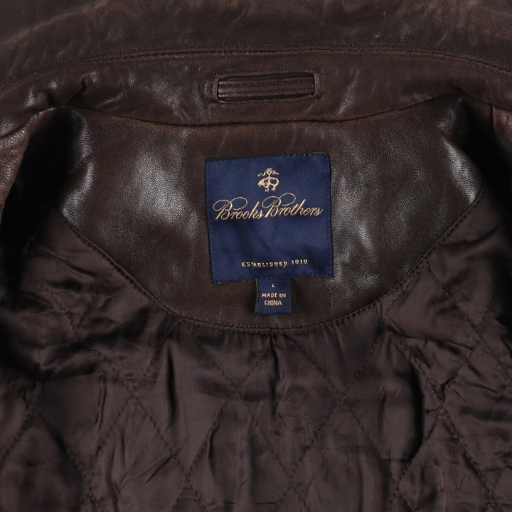 Brooks Brothers Est.1818 Leather Blouson Type Men's L Size /evb006248