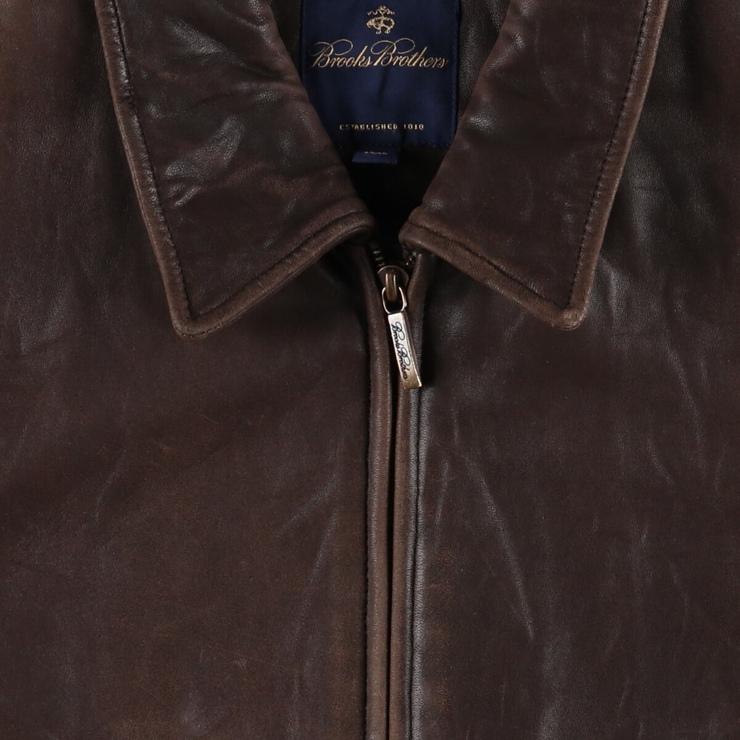 Brooks Brothers Est.1818 Leather Blouson Type Men's L Size /evb006248