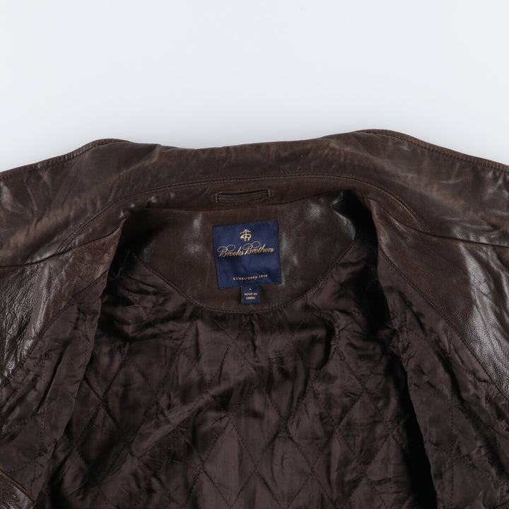 Brooks Brothers Est.1818 Leather Blouson Type Men's L Size /evb006248