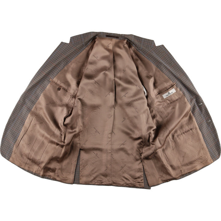 PIERRE BALMAIN Check Pattern Tailored Jacket Men's L Size 2B 2 Button /evb006273