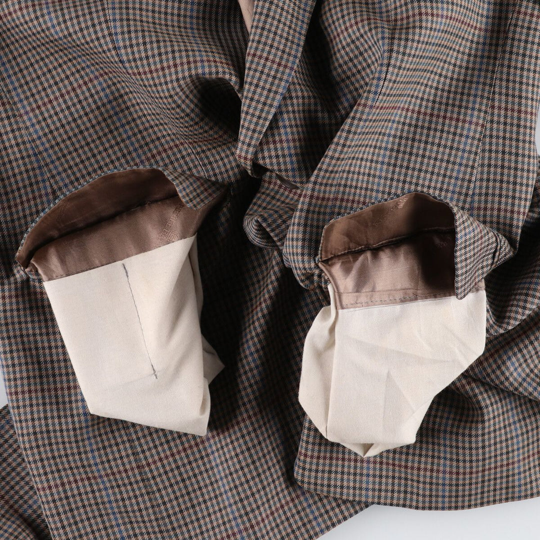 PIERRE BALMAIN Check Pattern Tailored Jacket Men's L Size 2B 2 Button /evb006273