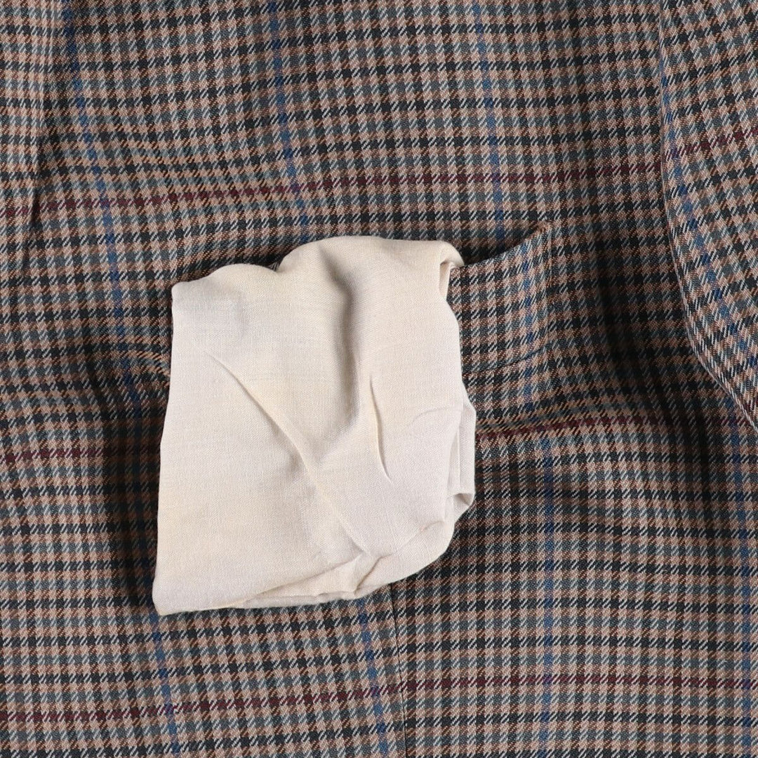 PIERRE BALMAIN Check Pattern Tailored Jacket Men's L Size 2B 2 Button /evb006273