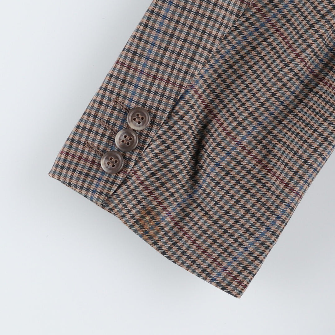 PIERRE BALMAIN Check Pattern Tailored Jacket Men's L Size 2B 2 Button /evb006273