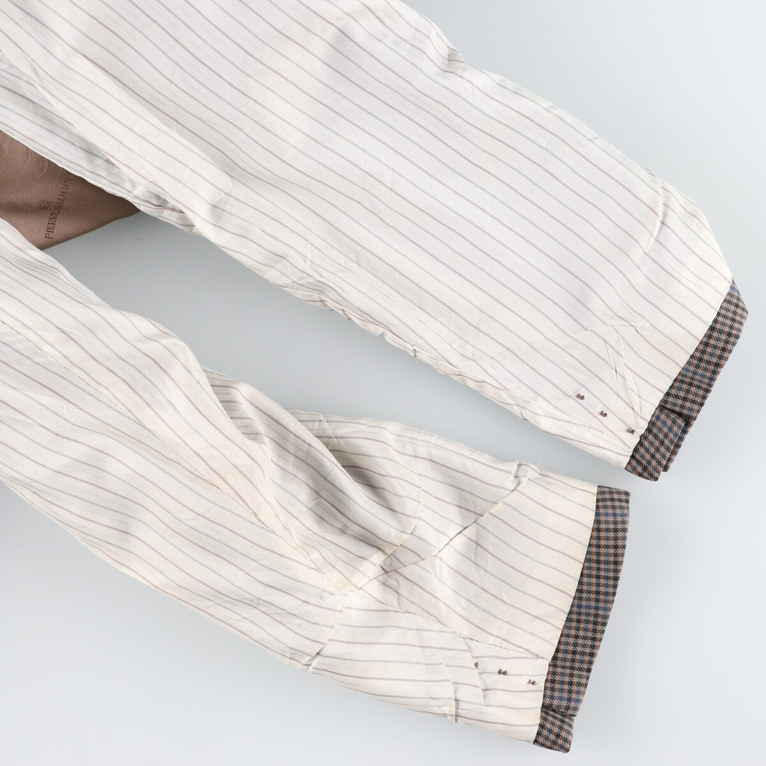 PIERRE BALMAIN Check Pattern Tailored Jacket Men's L Size 2B 2 Button /evb006273