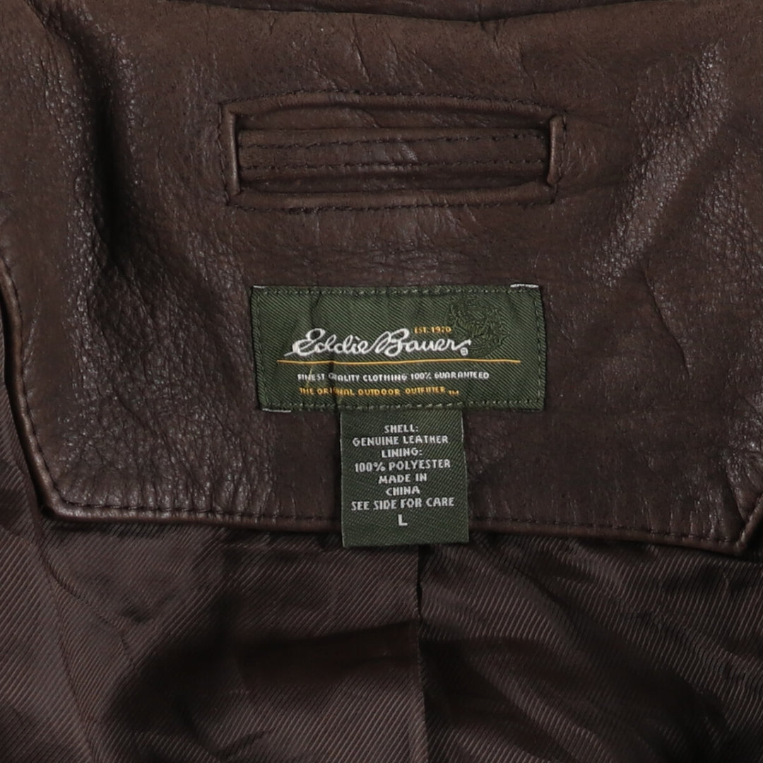 Eddie Bauer Leather Blouson Type Men's L size /evb006340