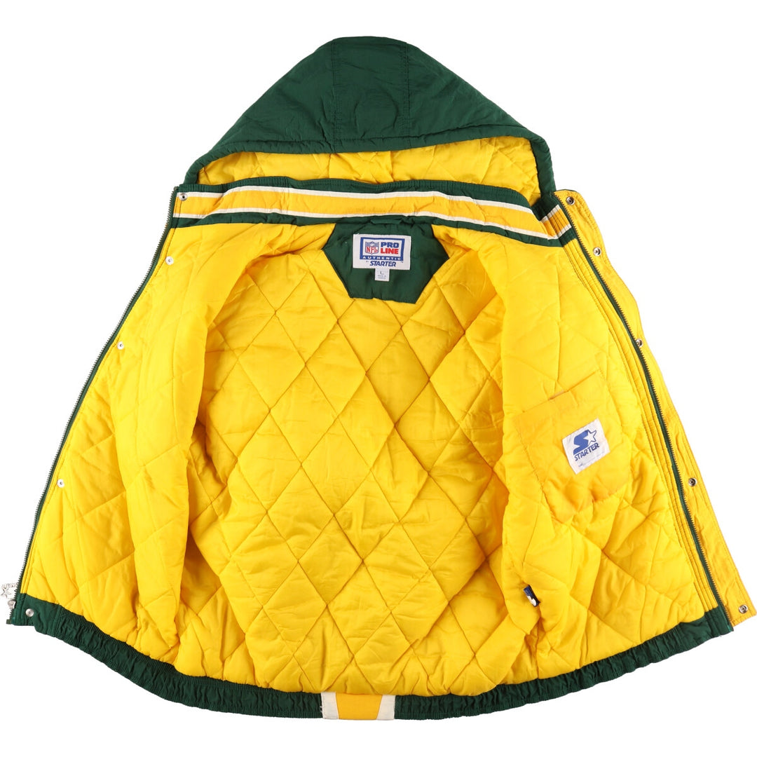 90'S Starter NFL Green Bay Packers padded jacket puffer jacket men's size L /evb006357