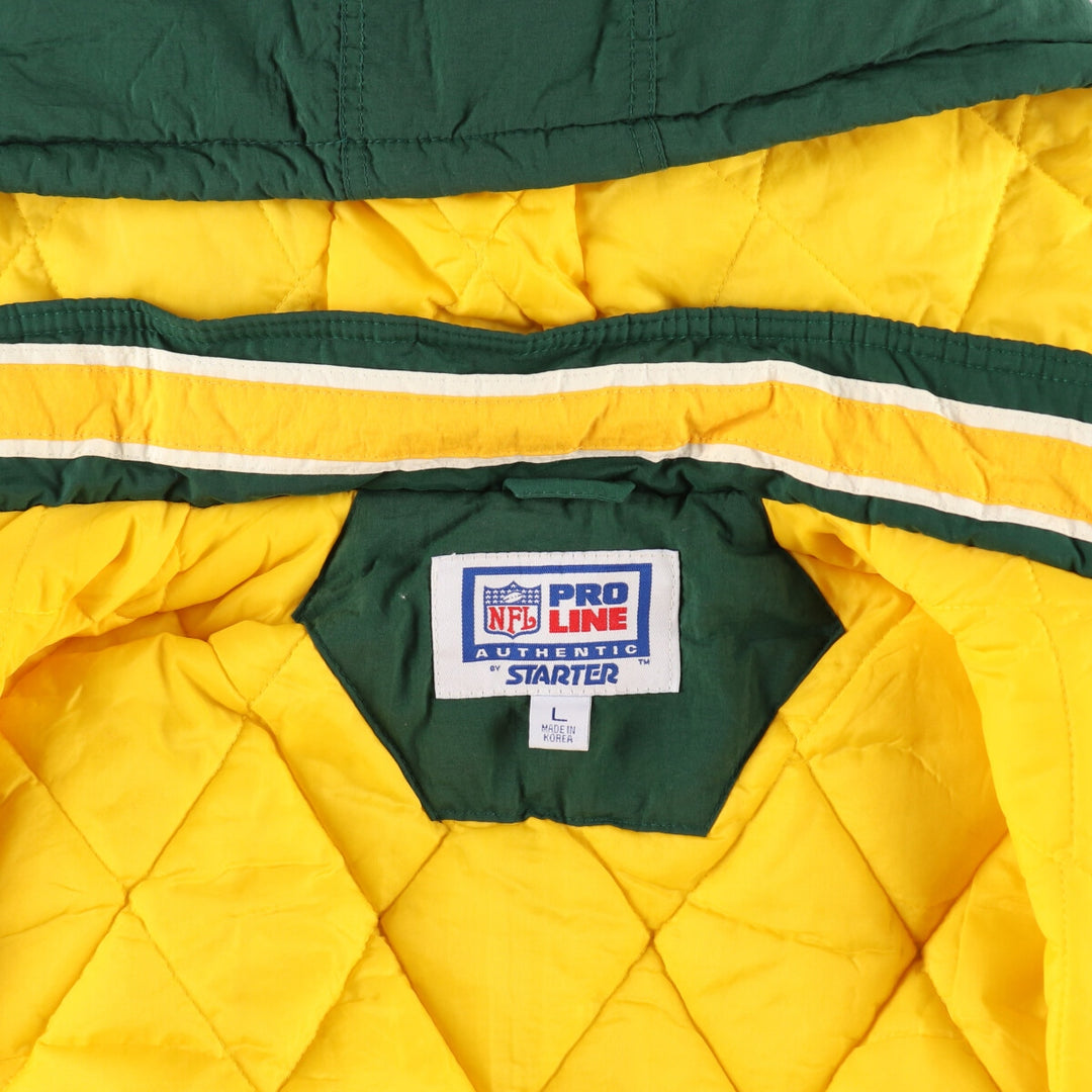 90'S Starter NFL Green Bay Packers padded jacket puffer jacket men's size L /evb006357