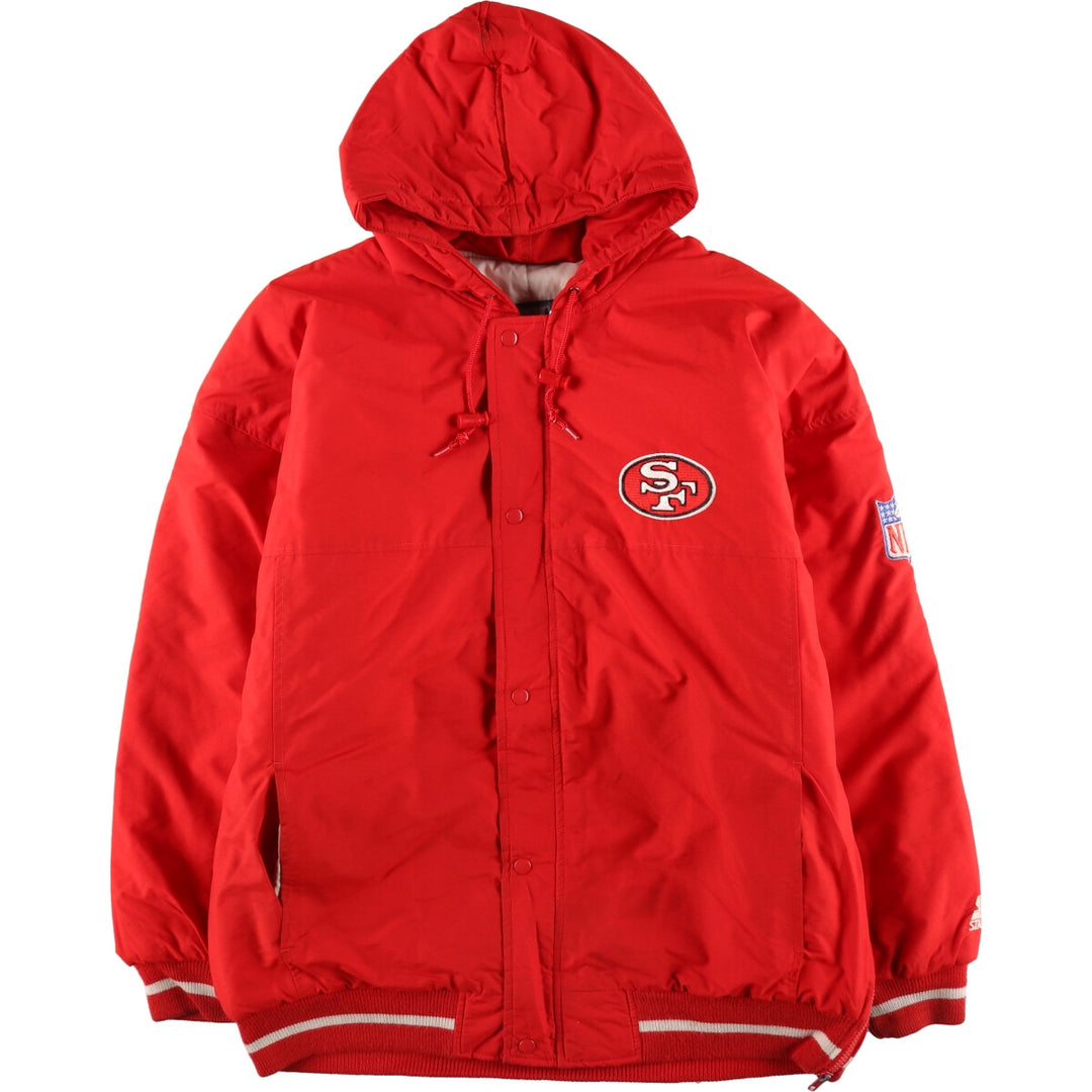 90'S Starter NFL San Francisco 49ers padded hoodie puffer jacket men's XL equivalent /evb006358