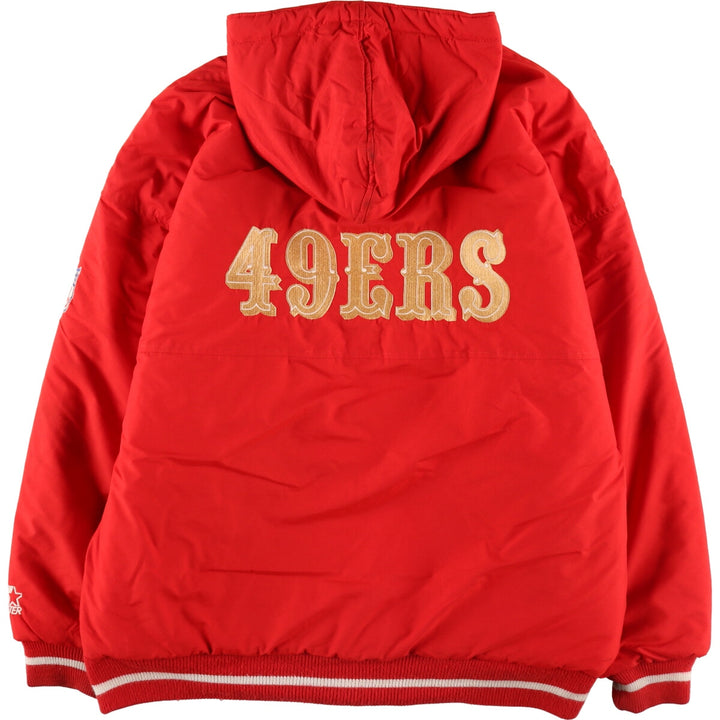 90'S Starter NFL San Francisco 49ers padded hoodie puffer jacket men's XL equivalent /evb006358