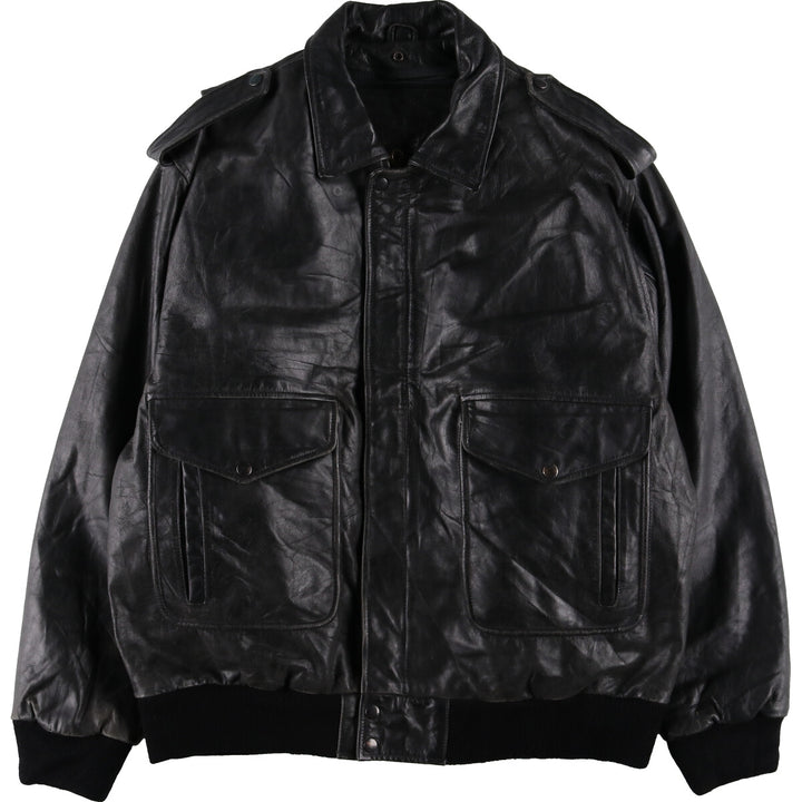 A-2 type leather flight jacket, men's equivalent to XXL /evb006393
