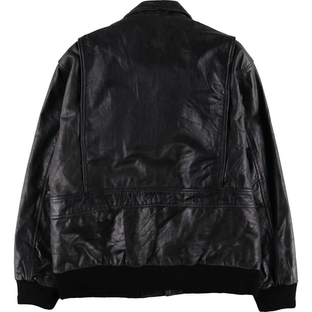 A-2 type leather flight jacket, men's equivalent to XXL /evb006393