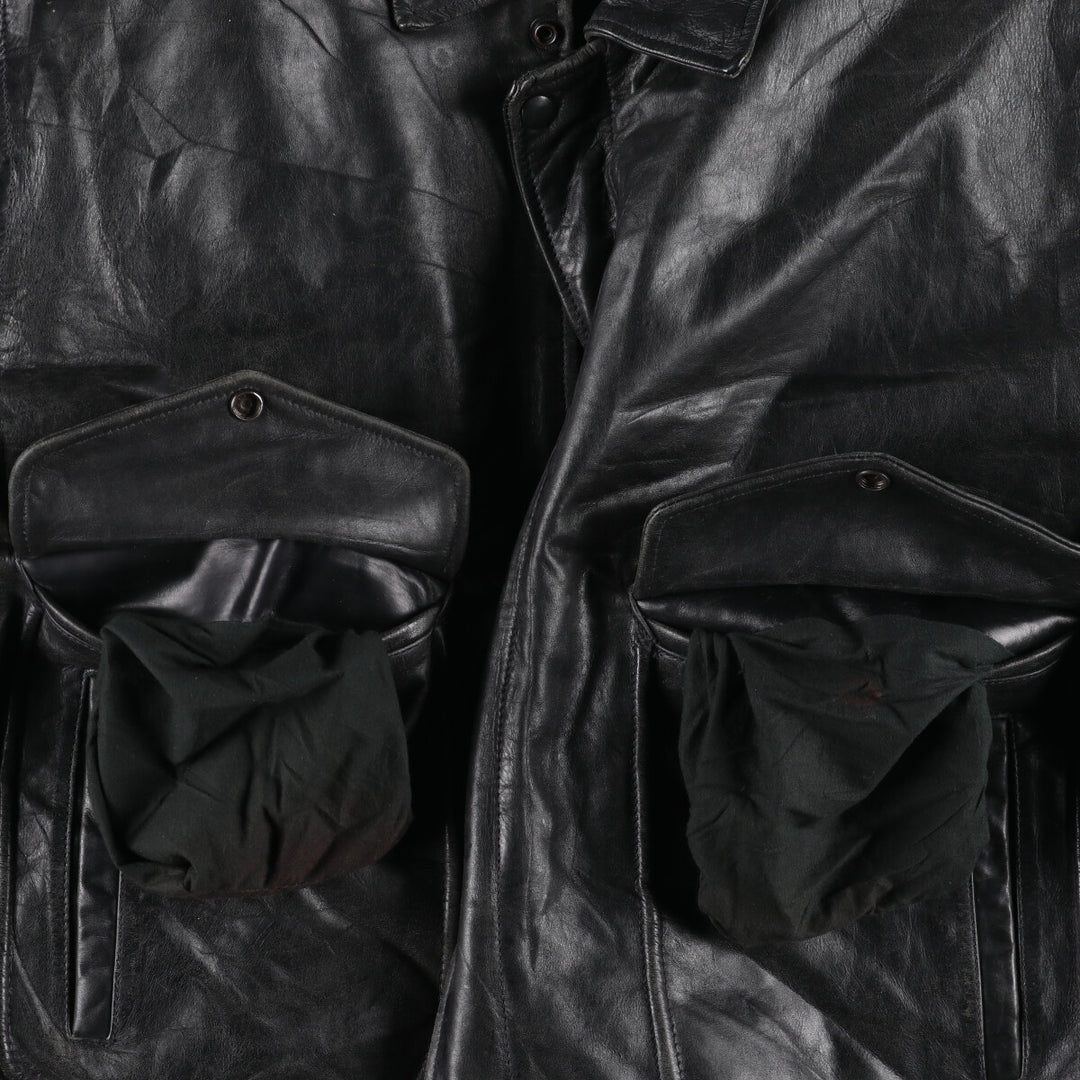 A-2 type leather flight jacket, men's equivalent to XXL /evb006393