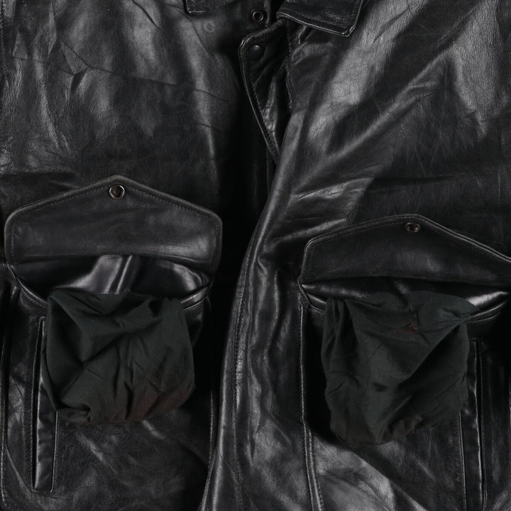 A-2 type leather flight jacket, men's equivalent to XXL /evb006393