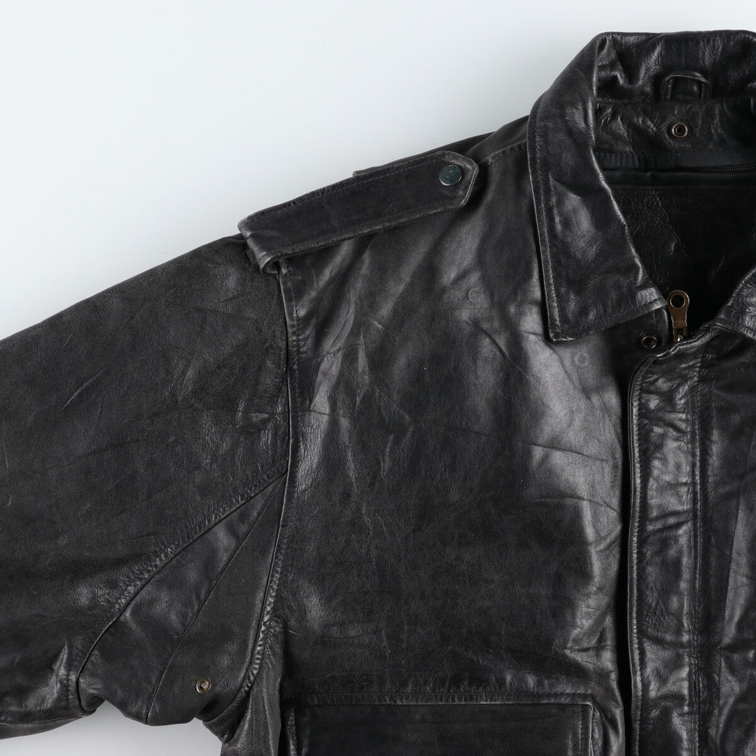 A-2 type leather flight jacket, men's equivalent to XXL /evb006393