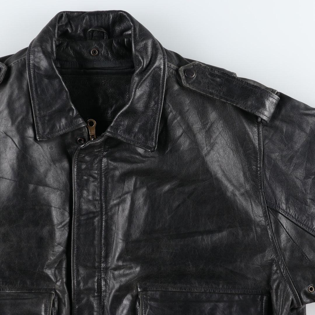 A-2 type leather flight jacket, men's equivalent to XXL /evb006393