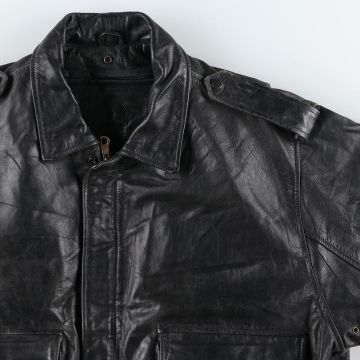 A-2 type leather flight jacket, men's equivalent to XXL /evb006393