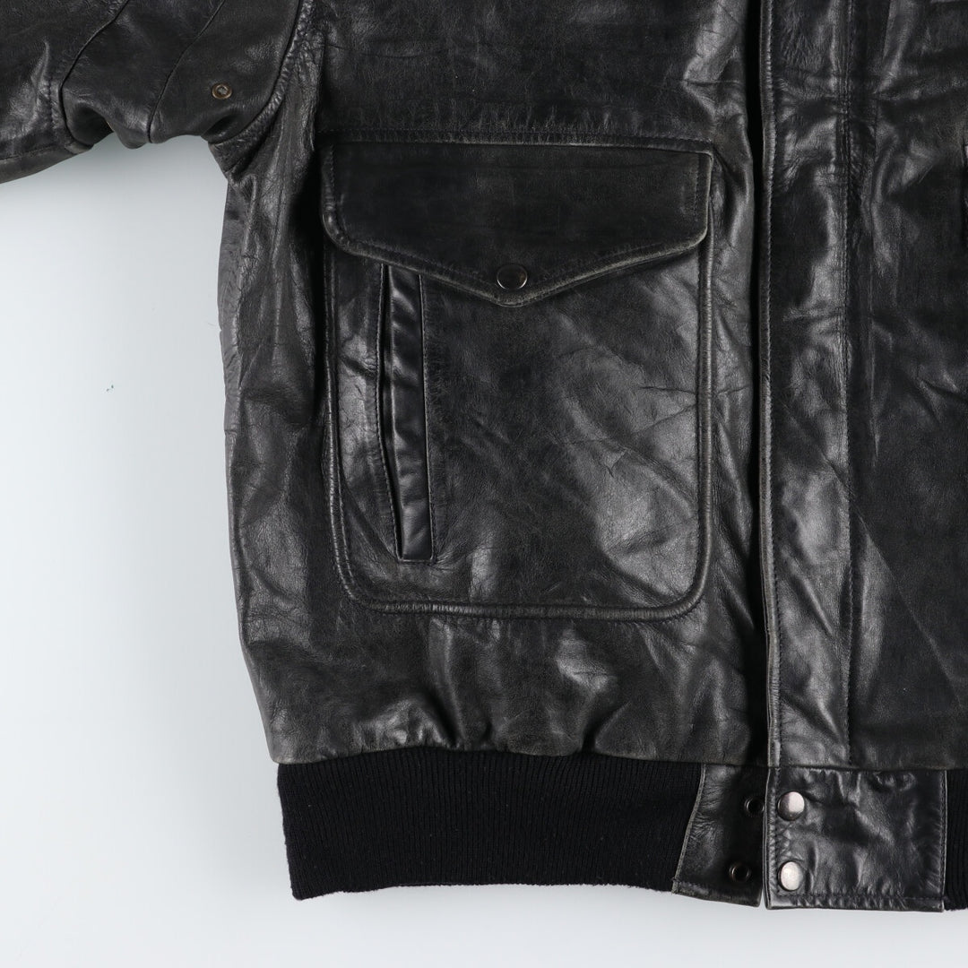 A-2 type leather flight jacket, men's equivalent to XXL /evb006393