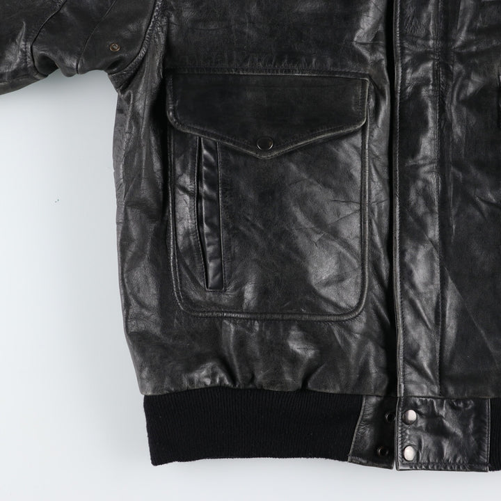 A-2 type leather flight jacket, men's equivalent to XXL /evb006393