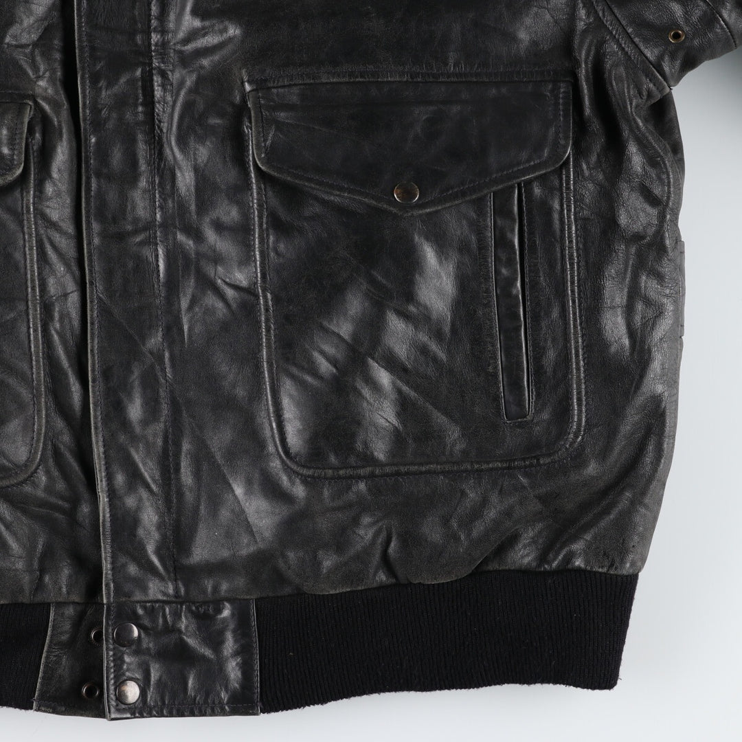 A-2 type leather flight jacket, men's equivalent to XXL /evb006393