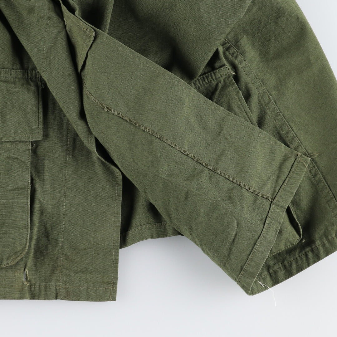 60s-70'S US Military Jungle Fatigue 5th Military Combat Jacket Made in USA SMALL-LONG Men's S equivalent /evb006441